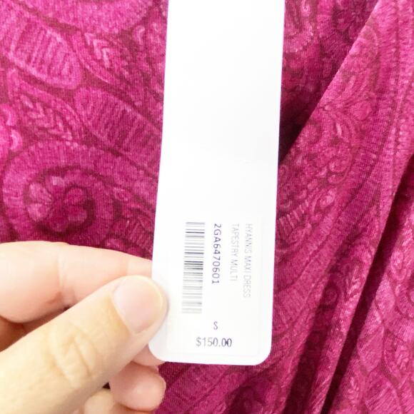 Soft Surroundings Hyannis Maxi Dress NWT Ruched Side Wrap Multi Women's Small - Picture 8 of 12